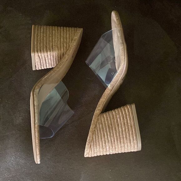 Clear Cork Heels  - Picture 5 of 8